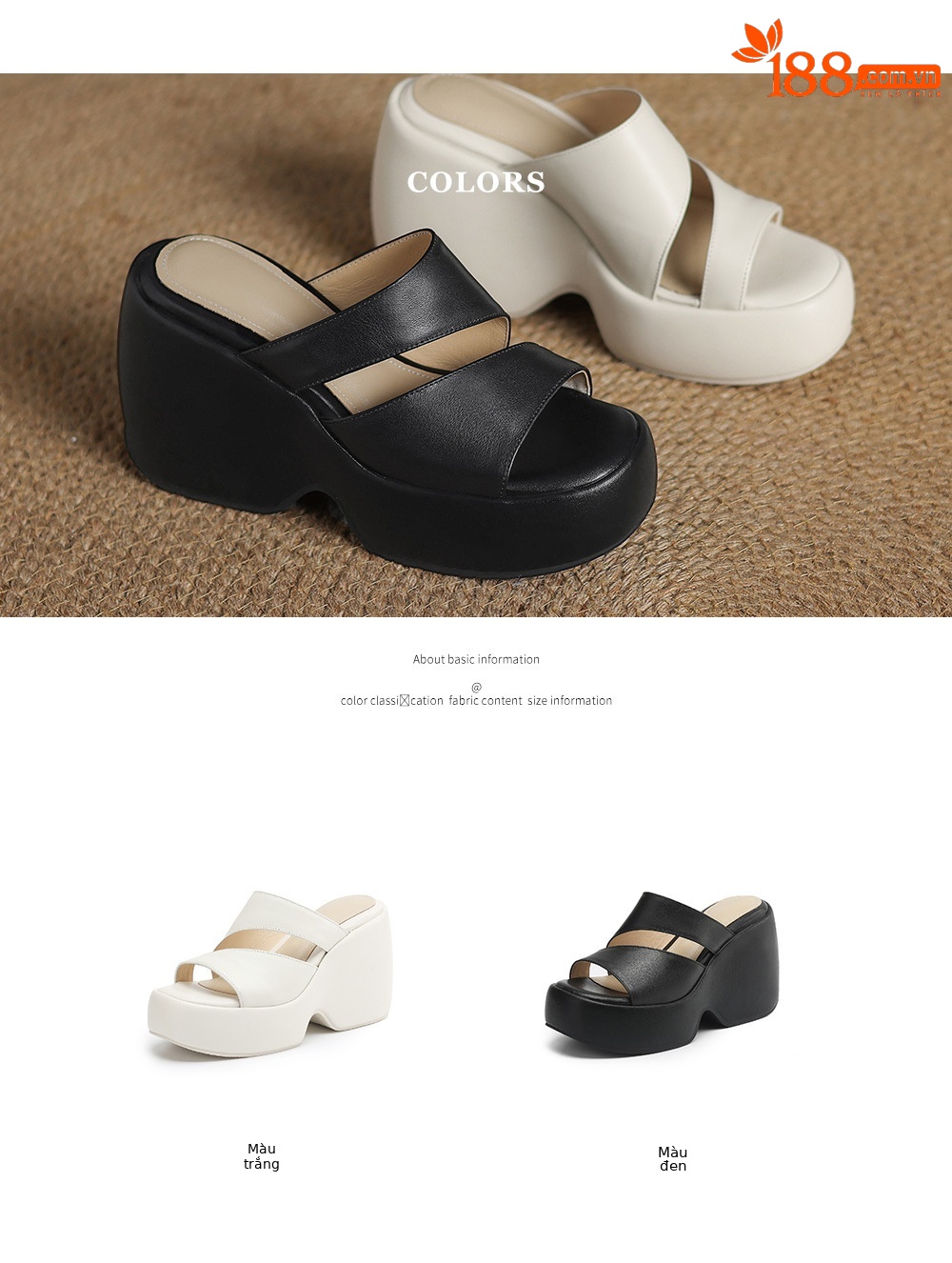 Dép sandal nữ đế xuồng một dây phong cách châu Âu, gót cao 7 cm — đen chi tiết 6