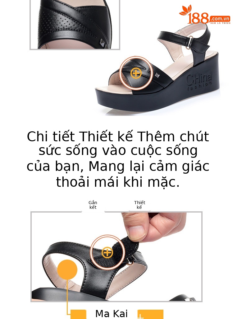 Dép sandal nữ quai chữ V đế bệt chống trượt mùa hè — đen chi tiết 3