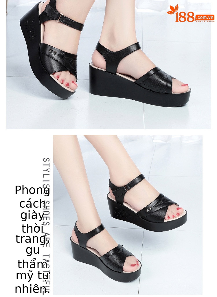 Dép sandal nữ quai chữ V đế bệt chống trượt mùa hè — đen chi tiết 8