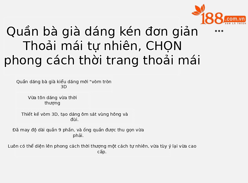 Quần tây nữ ống đứng cạp thun co giãn vải lanh trắng che hông — Màu trắng (bao gồm cả lớp lót) chi tiết 3