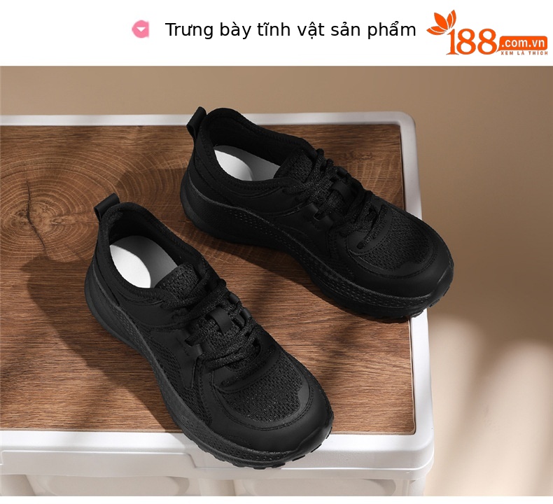 Giày thể thao lưới đế bằng mùa hè 2025 siêu nhẹ thoáng khí cho nữ — JST 7150 m tím (kiểu rỗng), JST 7040 đen hồng, JST 7036 màu đỏ, JST 7147 màu be (kiểu rỗng) chi tiết 12