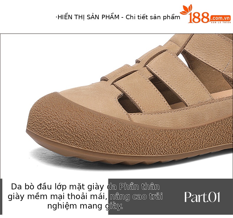Dép nữ Birkenstock da thật kiểu La Mã mũi kín đế bằng thoáng khí chất liệu nút chai — JST 7173 lạc đà, JST 7173m màu chi tiết 15