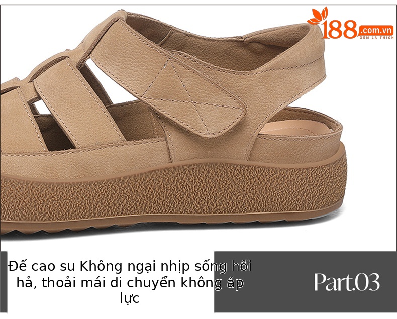 Dép nữ Birkenstock da thật kiểu La Mã mũi kín đế bằng thoáng khí chất liệu nút chai — JST 7173 lạc đà, JST 7173m màu chi tiết 16