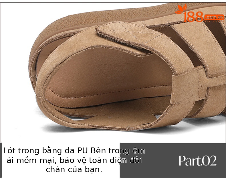 Dép nữ Birkenstock da thật kiểu La Mã mũi kín đế bằng thoáng khí chất liệu nút chai — JST 7173 lạc đà, JST 7173m màu chi tiết 17