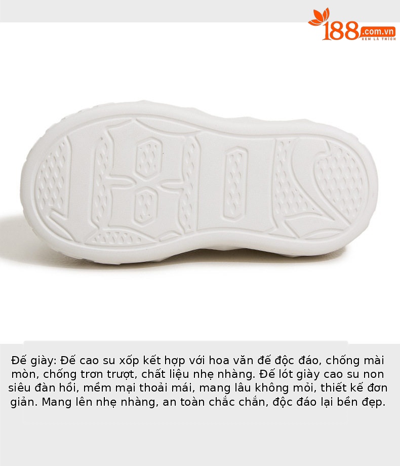 Giày sneaker nữ chunky đế dày phong cách thể thao, đế cao 8 cm — Hình cầu, Trắng chi tiết 7