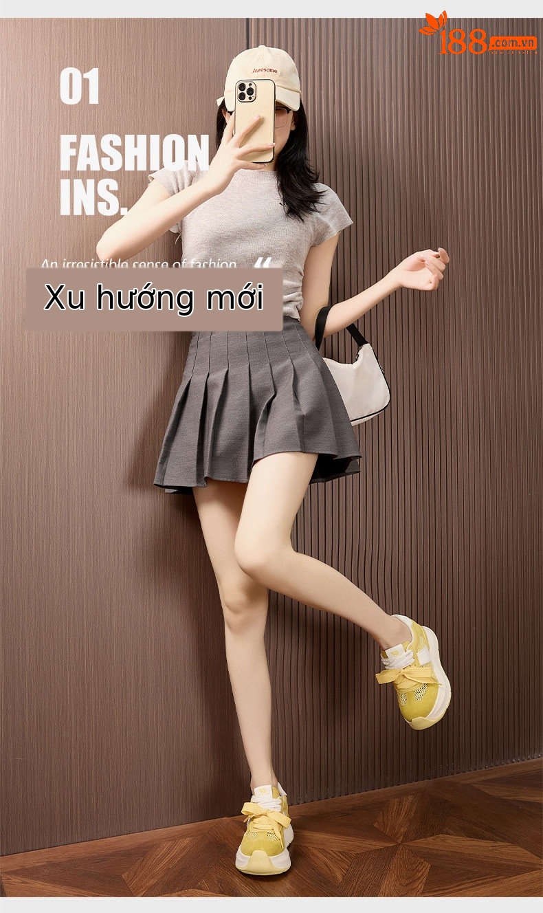 Sandal cao gót nữ hở mũi quai ngang đế wedge – gót siêu cao 8 cm — Quả cầu, Hồng, Gạo trắng chi tiết 1