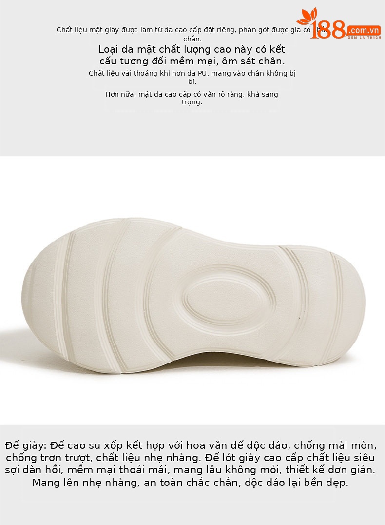 Sandal cao gót nữ hở mũi quai ngang đế wedge – gót siêu cao 8 cm — Quả cầu, Hồng, Gạo trắng chi tiết 6
