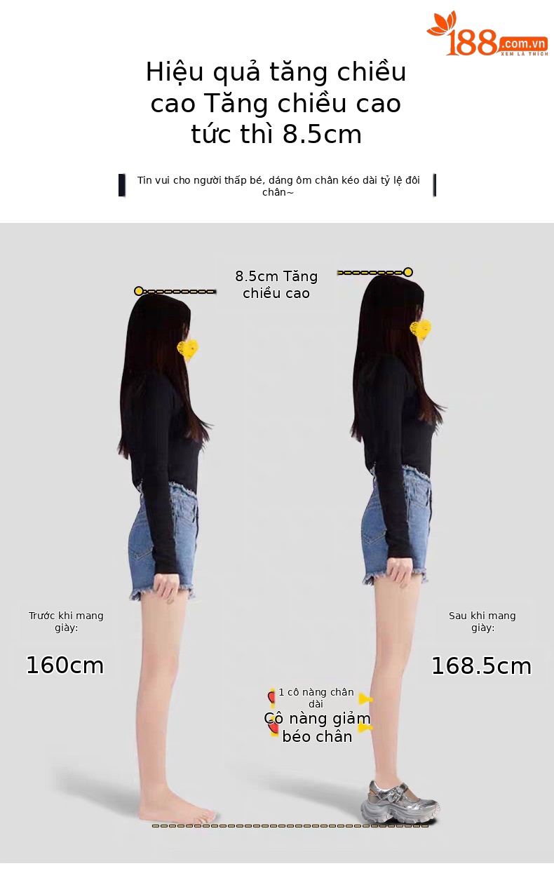Giày lười nữ đế dày độn cao bên trong, miệng nông phong cách bánh xốp — Màu trắng chi tiết 4