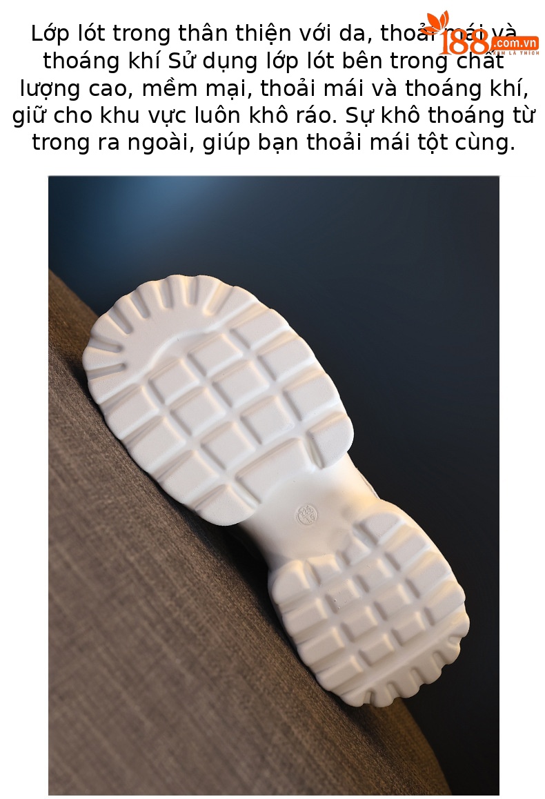 Dép sandal nữ quai ngang đế dày tăng chiều cao phong cách thời trang mùa hè 2025 — Màu be, Màu đen chi tiết 9