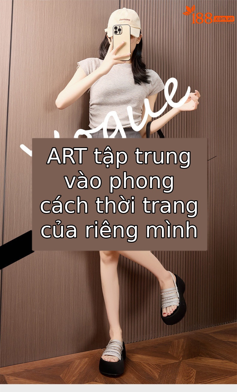 Dép sandal nữ xỏ ngón đế bệt phong cách hằng ngày — Bạc, Đen chi tiết 1