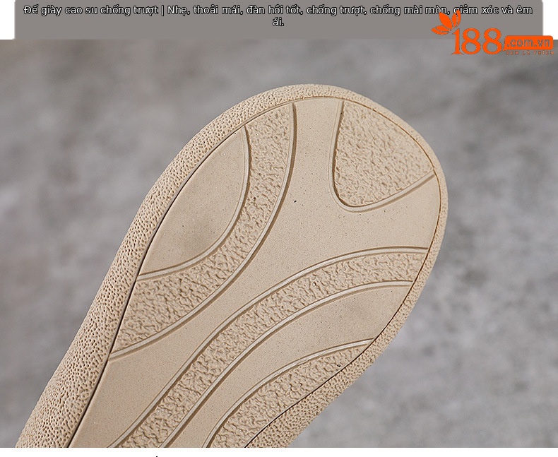 Giày sneaker nữ da bò retro đế bằng phong cách thể thao — màu hồng chi tiết 7