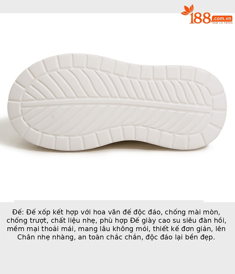 Dép sandal nữ đế dày microfibre mũi tròn form rộng — Quả cầu, Hạt chi tiết 5