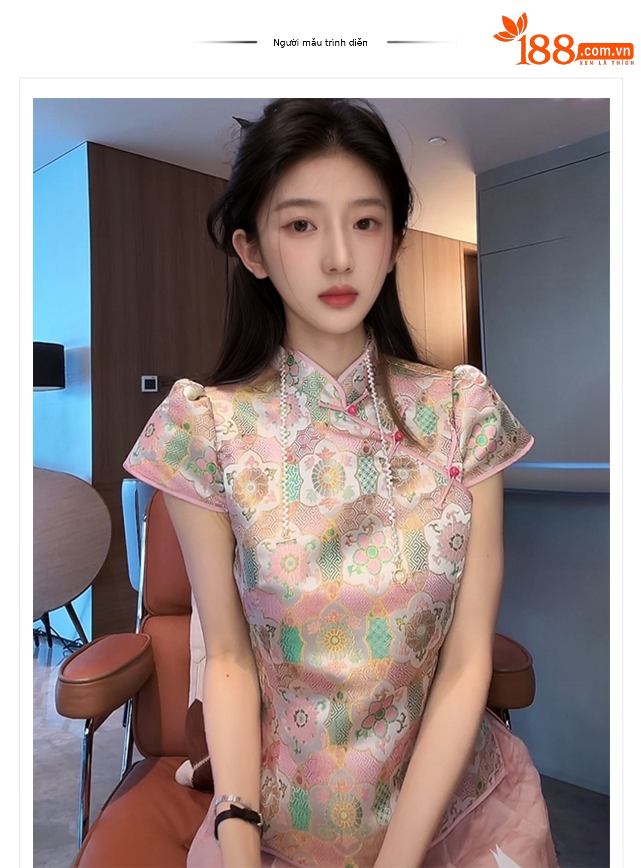 Áo sơ mi nữ phong cách dân tộc Trung Quốc mới, tay ngắn thêu hoa cao cấp, mùa hè N4055 — Bột phun sương mềm chi tiết 1