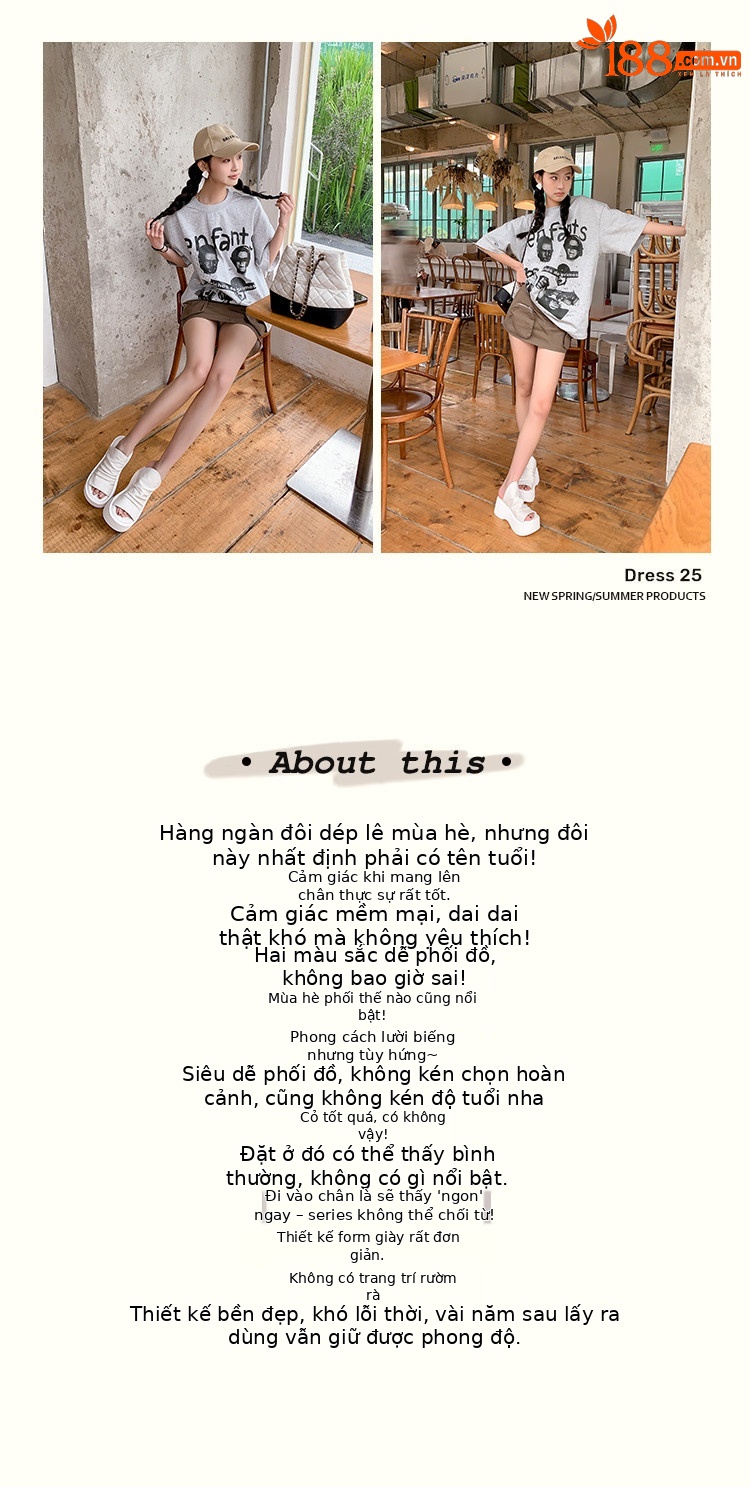 Dép sandal nữ hở mũi đế dày xếp li phong cách La Mã — đen, trắng chi tiết 2