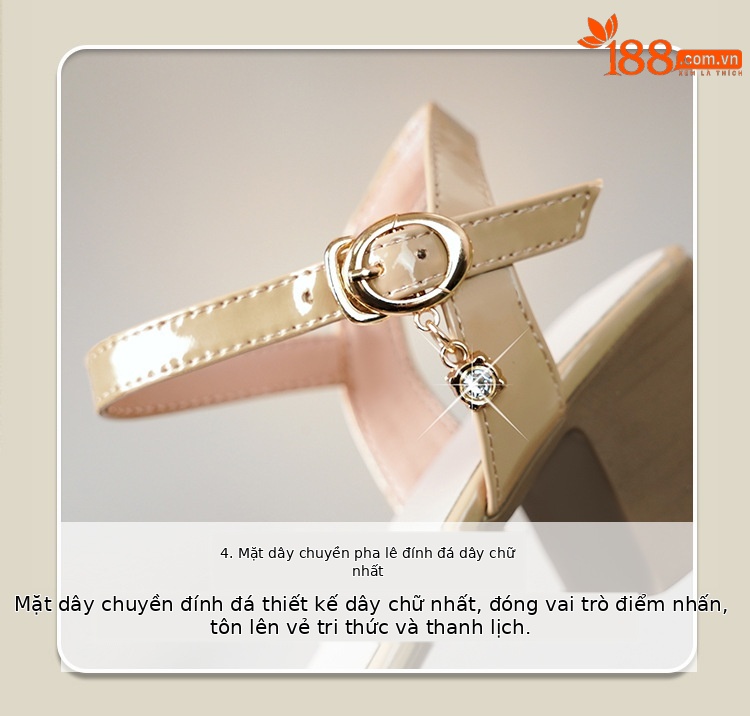 Sandal bít mũi nữ gót thô đi làm đế mềm da thật — Màu đen chi tiết 18