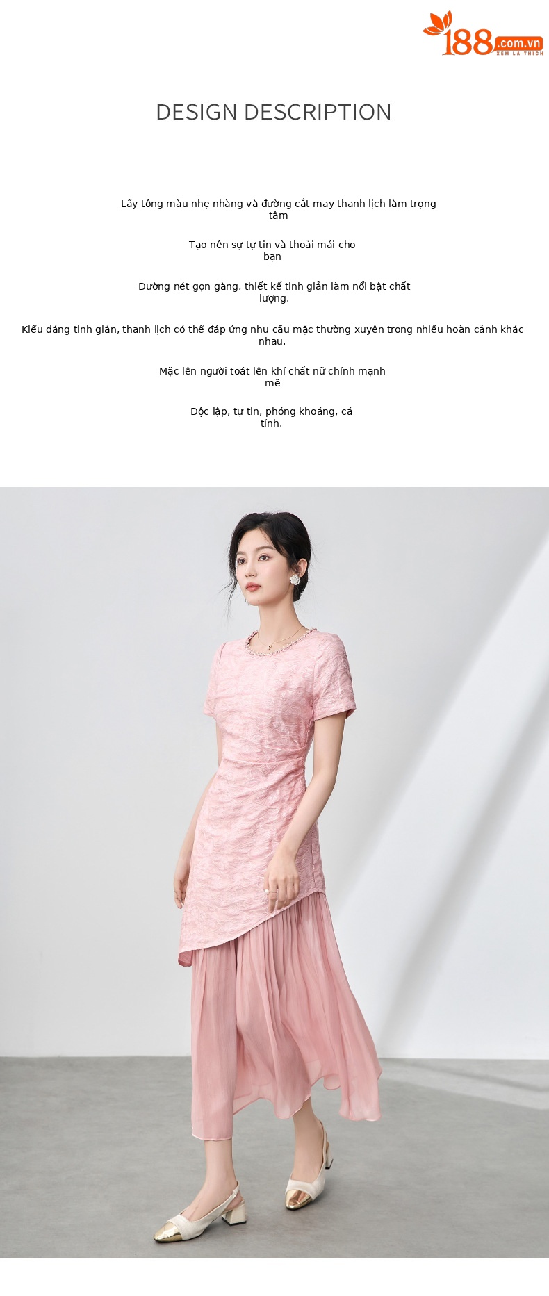Váy maxi nữ cổ tròn đính cườm họa tiết bướm jacquard phong cách Trung Quốc — Màu đen chi tiết 2