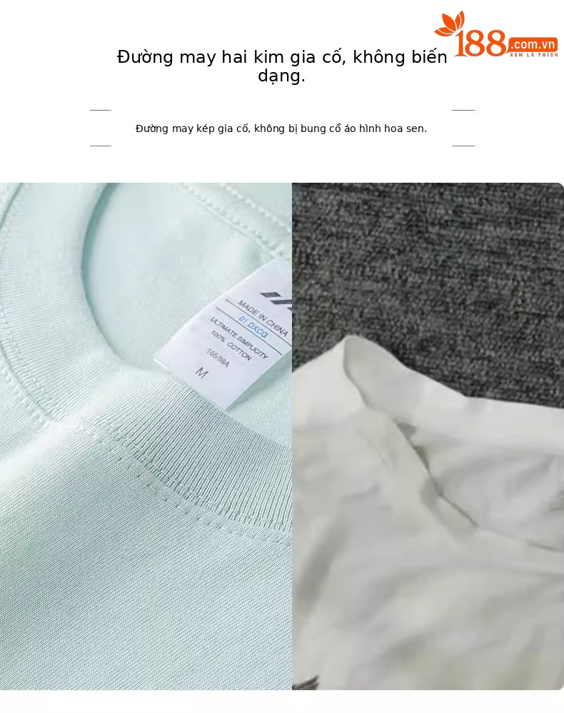 Áo thun nữ cổ tròn in hình cây dừa, chất cotton mềm mại, form suông thoải mái — Màu đen chi tiết 9