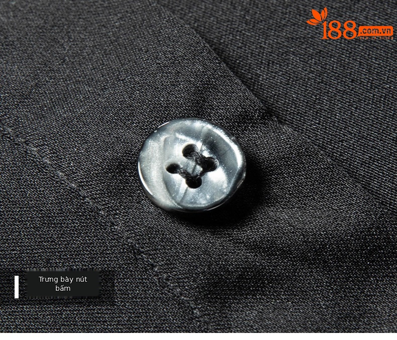 Áo thun nam tay ngắn cổ tròn chất lụa tơ tằm thoáng mát — Màu đen 6136 chi tiết 18