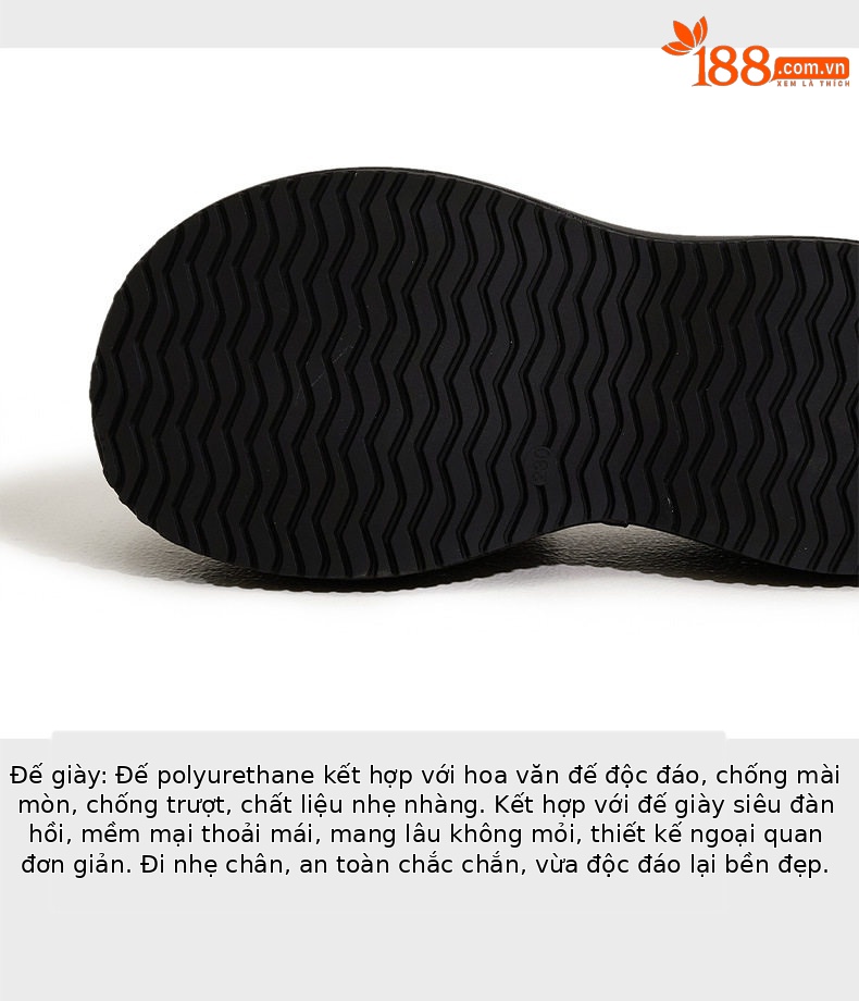 Dép sandal nữ đế dày chữ V đơn giản phong cách casual — Bạc, Đen chi tiết 7
