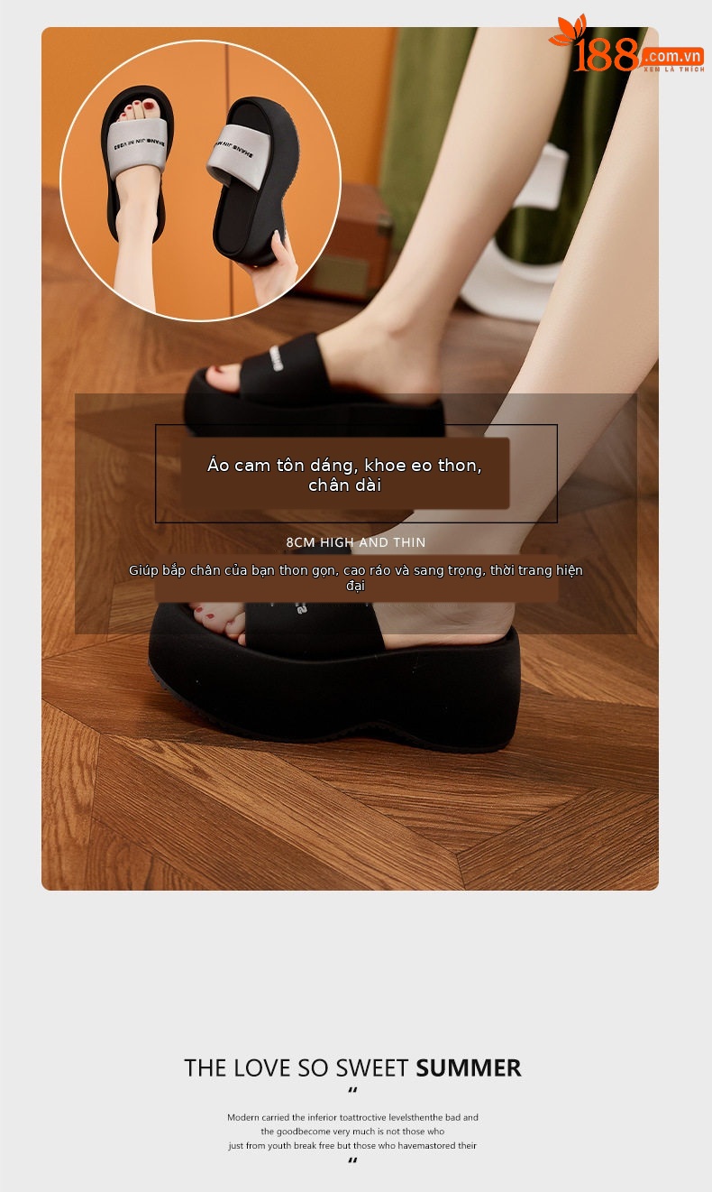 Dép sandal nữ đế dày chữ V đơn giản phong cách casual — Bạc, Đen chi tiết 9