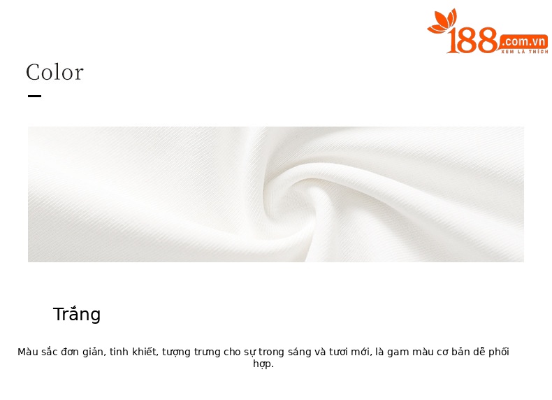 Áo thun cổ tròn đính cườm ốc xà cừ nữ tay ngắn ôm dáng — Màu trắng chi tiết 4