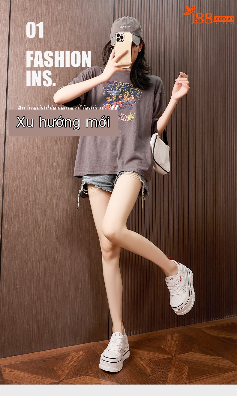 Sandal cao gót nữ hở mũi quai ngang đế dày — Trắng vàng, Trắng đỏ chi tiết 2