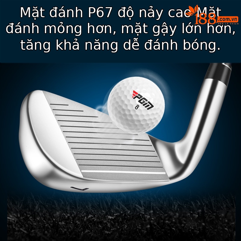 Gậy sắt golf số 7 PGM Hardcore thép không gỉ trọng tâm thấp — [Trục carbon cấp S] Sắt số 7 màu đen và xanh TIG075, [Trục carbon hạng R] Sắt số 7 màu đen và xanh TIG075, [Trục thép] Sắt số 7 màu đen và xanh TIG075