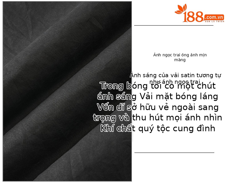 Quần dài lụa satin nam lưng thun mùa hè — G5003 đen chi tiết 8