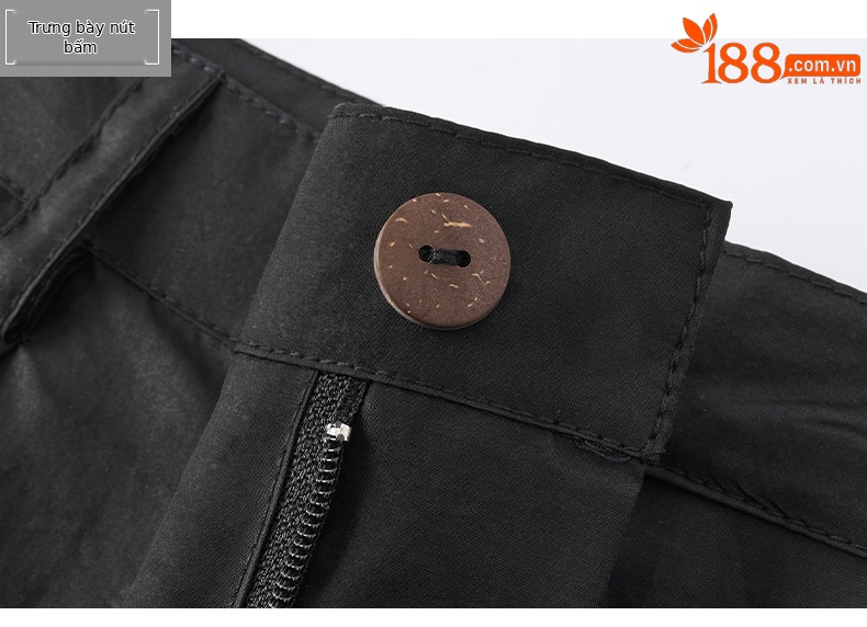 Quần dài lụa satin nam lưng thun mùa hè — G5003 đen chi tiết 18