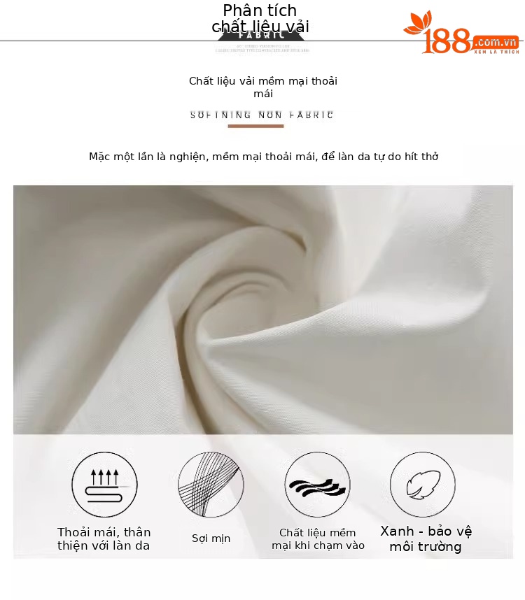 Chân váy xòe chữ A trắng phong cách Hàn Quốc eo thun — Màu trắng (vải cotton lót túi) chi tiết 9
