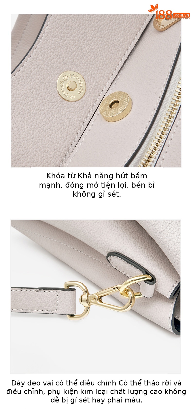 Túi tote nữ cỡ lớn cao cấp mẫu mới 2026, quà tặng sinh nhật mẹ, túi đeo vai mùa thu đông chi tiết 12