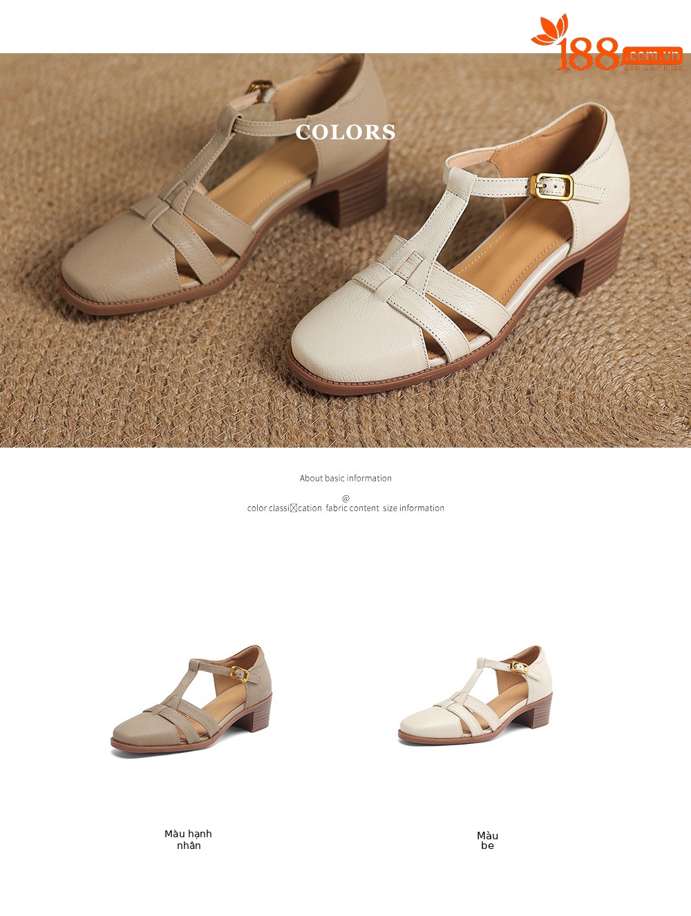 Sandal nữ quai ngang da cừu kiểu La Mã đế dày khoét lỗ dệt — Màu trắng nhạt chi tiết 6