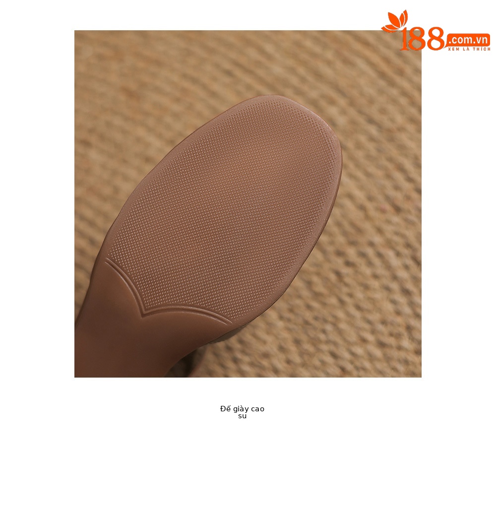 Sandal nữ quai ngang da cừu kiểu La Mã đế dày khoét lỗ dệt — Màu trắng nhạt chi tiết 21