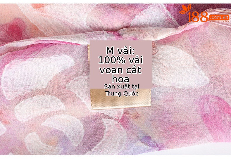 Áo sơ mi cổ tròn phong cách Tân Trung Hoa, chất liệu voan cắt hoa thanh lịch, tay ngắn mùa hè — Hoa bướm màu hồng chi tiết 36