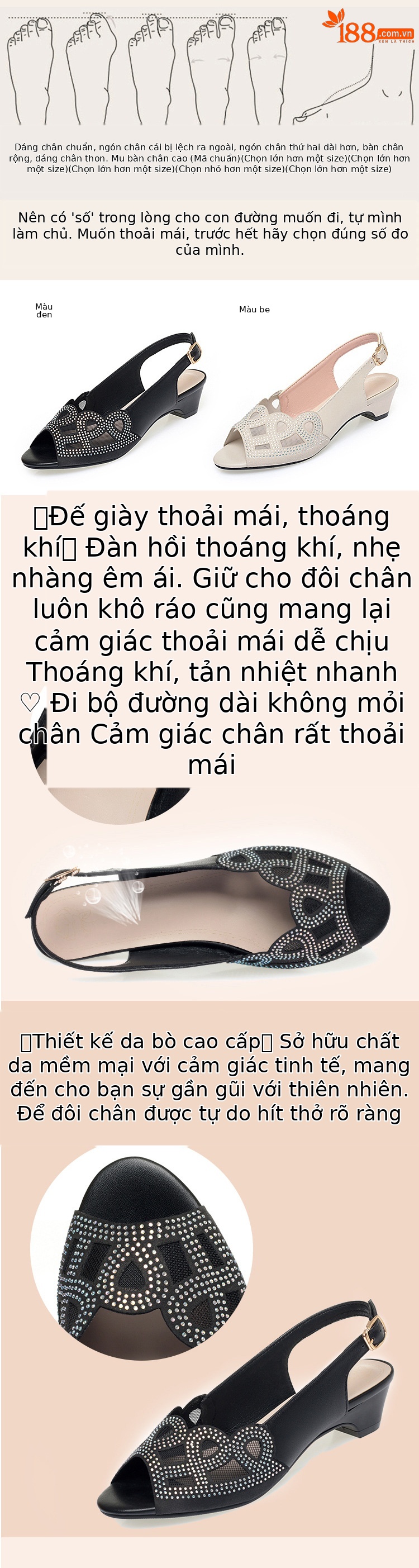 Dép lưới nữ quai chữ V đế xuồng mềm da thật, giày miệng cá hở mũi mùa hè — Màu be chi tiết 1