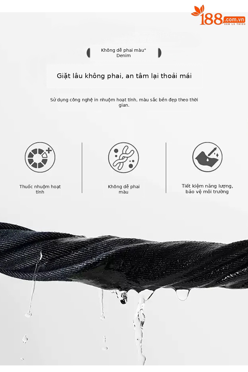 Váy liền denim không tay dáng dài thắt eo cổ điển — Xanh denim chi tiết 7