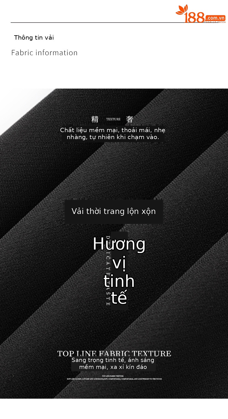 Váy liền tay lá sen đính kim cương cổ tròn thiết kế sang trọng ôm dáng — Màu đen chi tiết 3