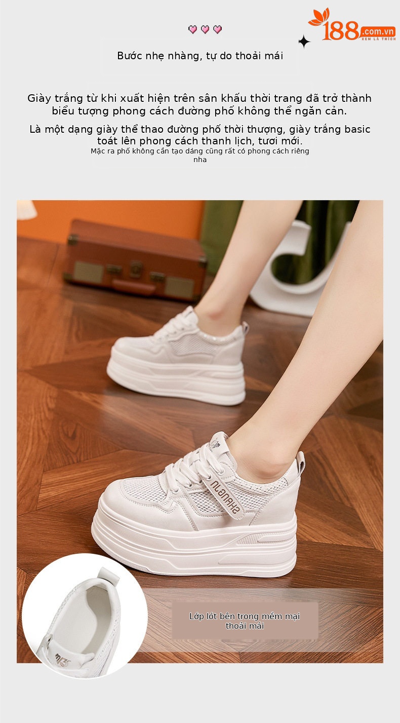 Sandal cao gót nữ hở mũi quai ngang đế xuồng gót 8 cm — Trắng, Vàng chi tiết 5
