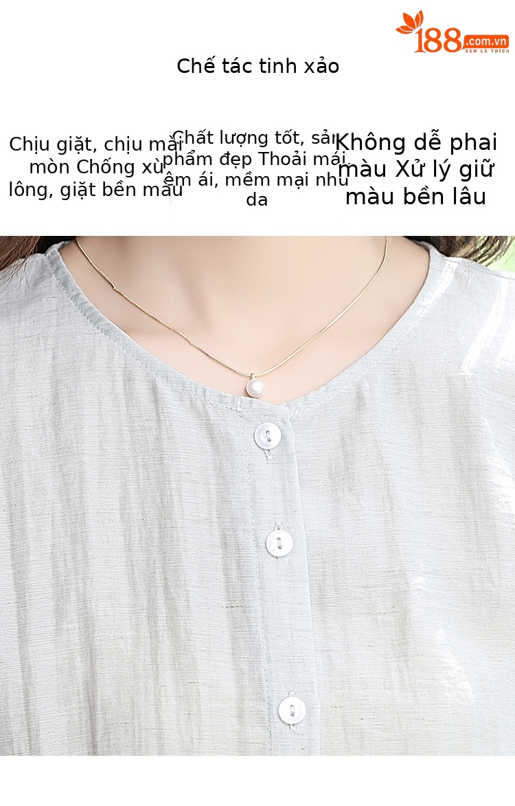 Bộ đồ hai mảnh nữ cổ tròn không tay quần dài phong cách thư giãn mùa hè 2025 OU8397 — Màu như hình chi tiết 6