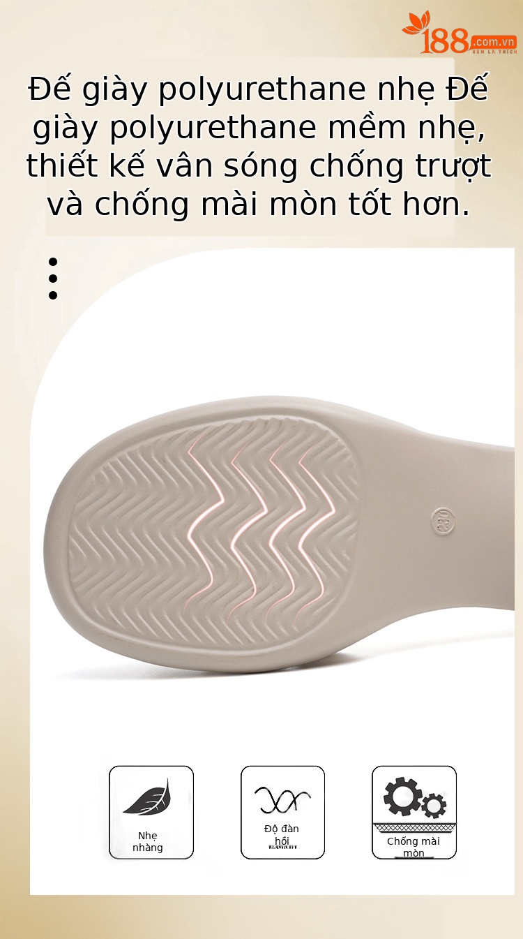 Sandal quai ngang đế dày da thật, giày nữ phối màu mùa hè, đế mềm gót thô — Màu đen chi tiết 11