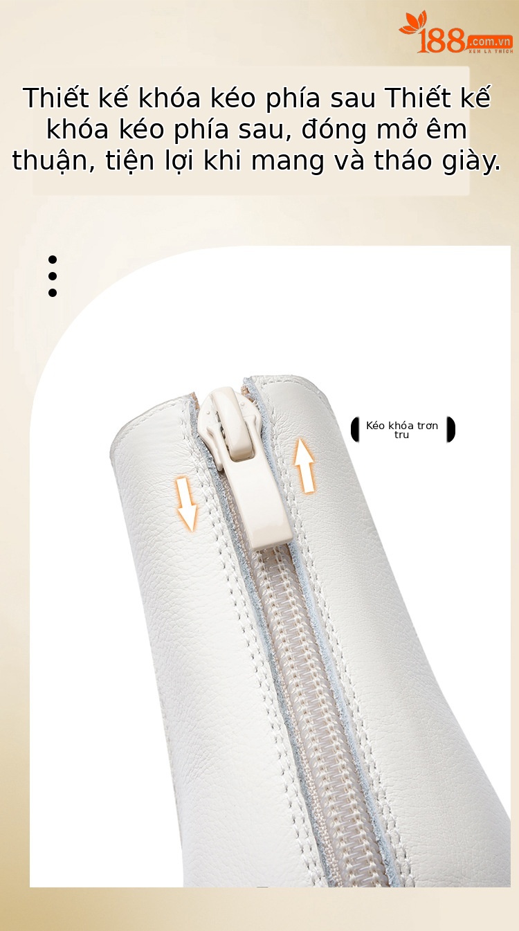 Sandal da thật quai chữ V đế dày mềm mại cho nữ — Màu đen chi tiết 9