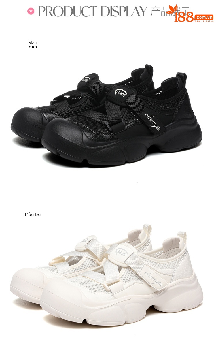 Dép sandal La Mã nữ đế dày mũi kín thoáng khí phong cách thể thao gót 4 cm — JST 7182 gót đen cao 4cm, JST 7182m màu gót cao 4cm chi tiết 2