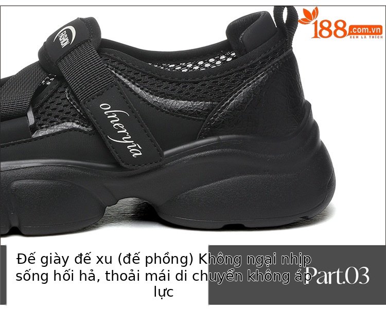 Dép sandal La Mã nữ đế dày mũi kín thoáng khí phong cách thể thao gót 4 cm — JST 7182 gót đen cao 4cm, JST 7182m màu gót cao 4cm chi tiết 4