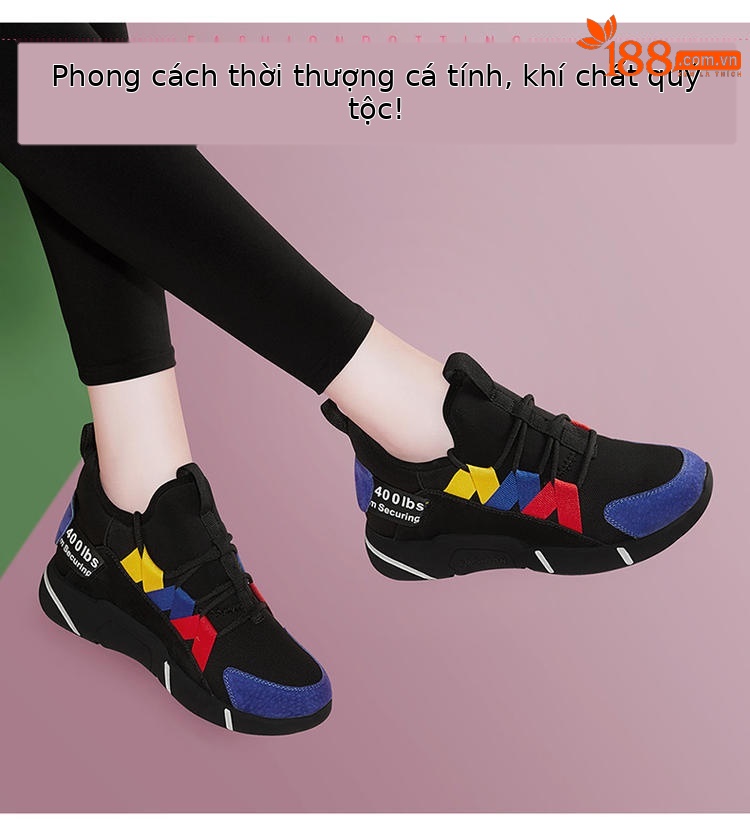 Giày sneaker nữ chunky đế dày tăng chiều cao, phối màu sành điệu mùa xuân hè 2025 — ML 8300-1 màu đỏ [có lót nhung] chiều cao gót 3.0cm, ML 8300 cao gót đỏ 3.0cm, ML 8300 màu xanh cao gót 3.0cm, ML 8300-1 màu xanh lam [có lót nhung] chiều cao gót 3.0cm chi tiết 3