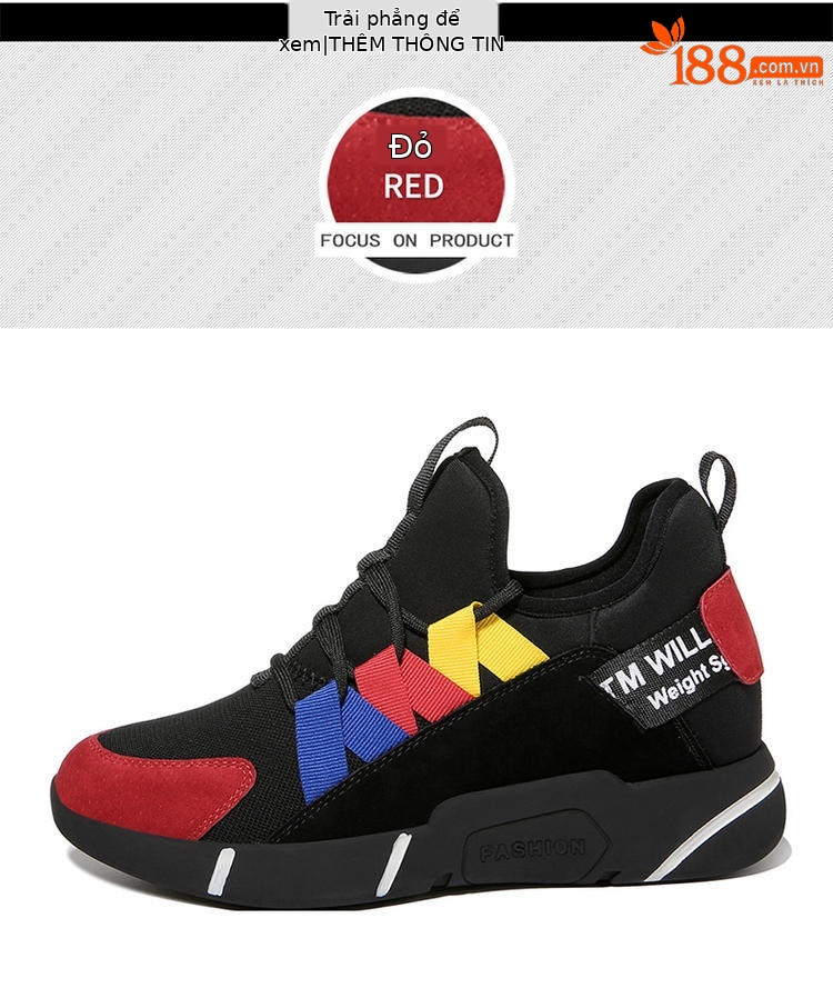 Giày sneaker nữ chunky đế dày tăng chiều cao, phối màu sành điệu mùa xuân hè 2025 — ML 8300-1 màu đỏ [có lót nhung] chiều cao gót 3.0cm, ML 8300 cao gót đỏ 3.0cm, ML 8300 màu xanh cao gót 3.0cm, ML 8300-1 màu xanh lam [có lót nhung] chiều cao gót 3.0cm chi tiết 17