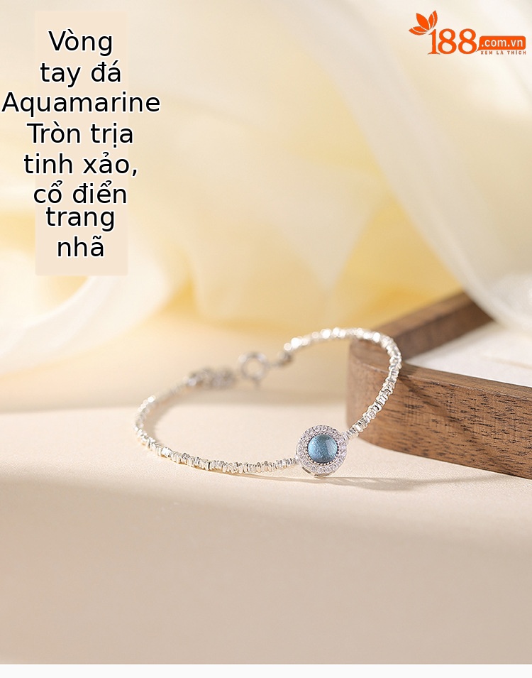 Vòng tay bạc S925 hình tròn phong cách cổ điển — Một chiếc chi tiết 1
