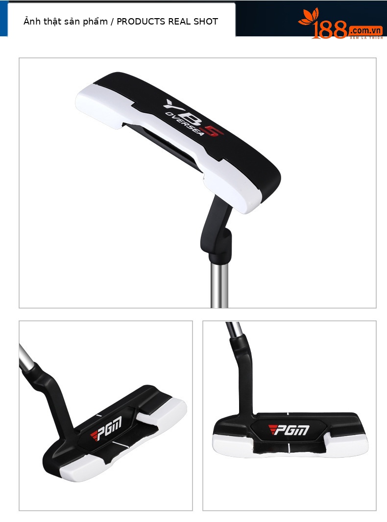 Gậy putt golf nam PGM hình dạng ngang có đường ngắm, hợp kim cao cấp, dài 34 inch — TUG073-Thanh đẩy tay phải nam chi tiết 5