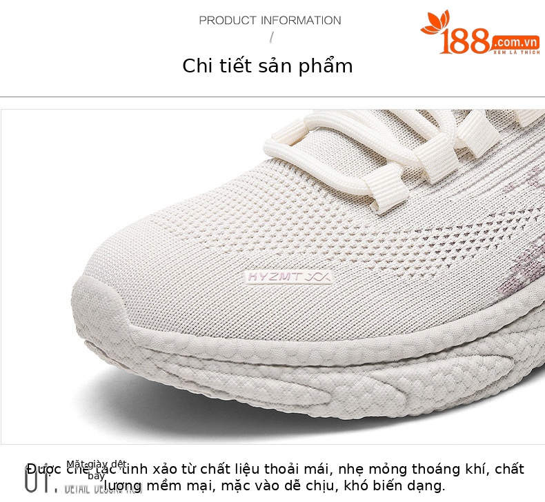 Giày sneaker nữ lưới thoáng khí chạy bộ nhẹ êm chống sốc mùa xuân hè 2025 — DH 98012 đen đỏ, DH 98021 đen trắng, LJ 69319 màu đen, JST 7036m đỏ chi tiết 14