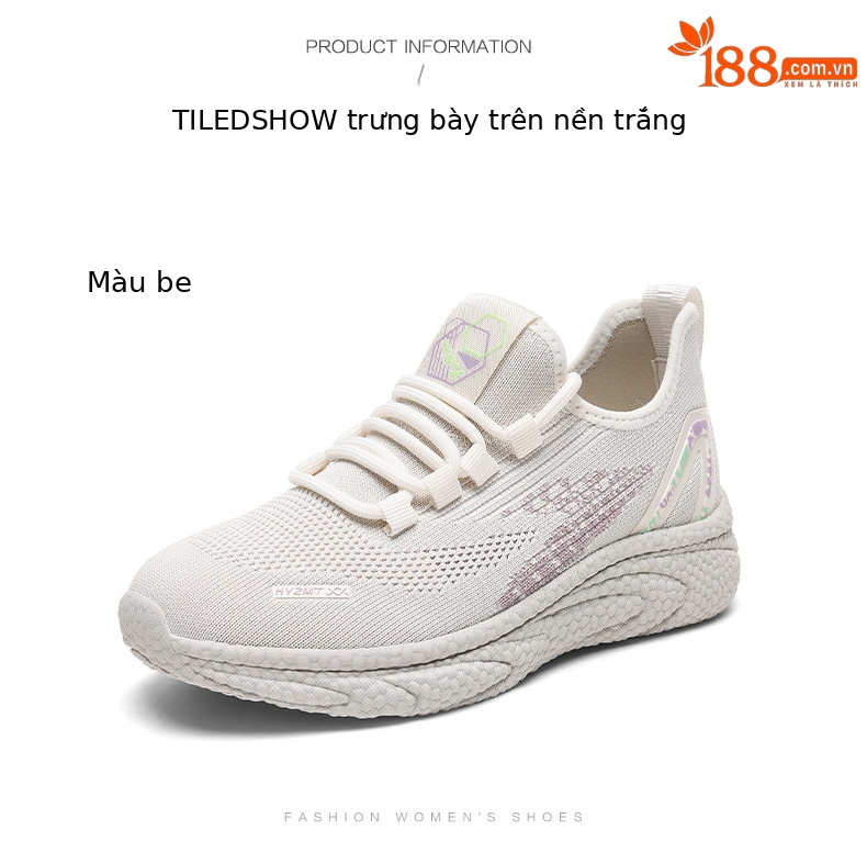 Giày sneaker nữ lưới thoáng khí chạy bộ nhẹ êm chống sốc mùa xuân hè 2025 — DH 98012 đen đỏ, DH 98021 đen trắng, LJ 69319 màu đen, JST 7036m đỏ chi tiết 17