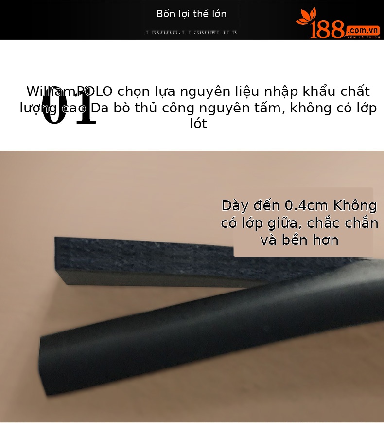 Thắt lưng nam da bò cao cấp khóa tự động không răng mặc trong quần thời trang — 120cm, 130cm, 110cm, 125cm chi tiết 8